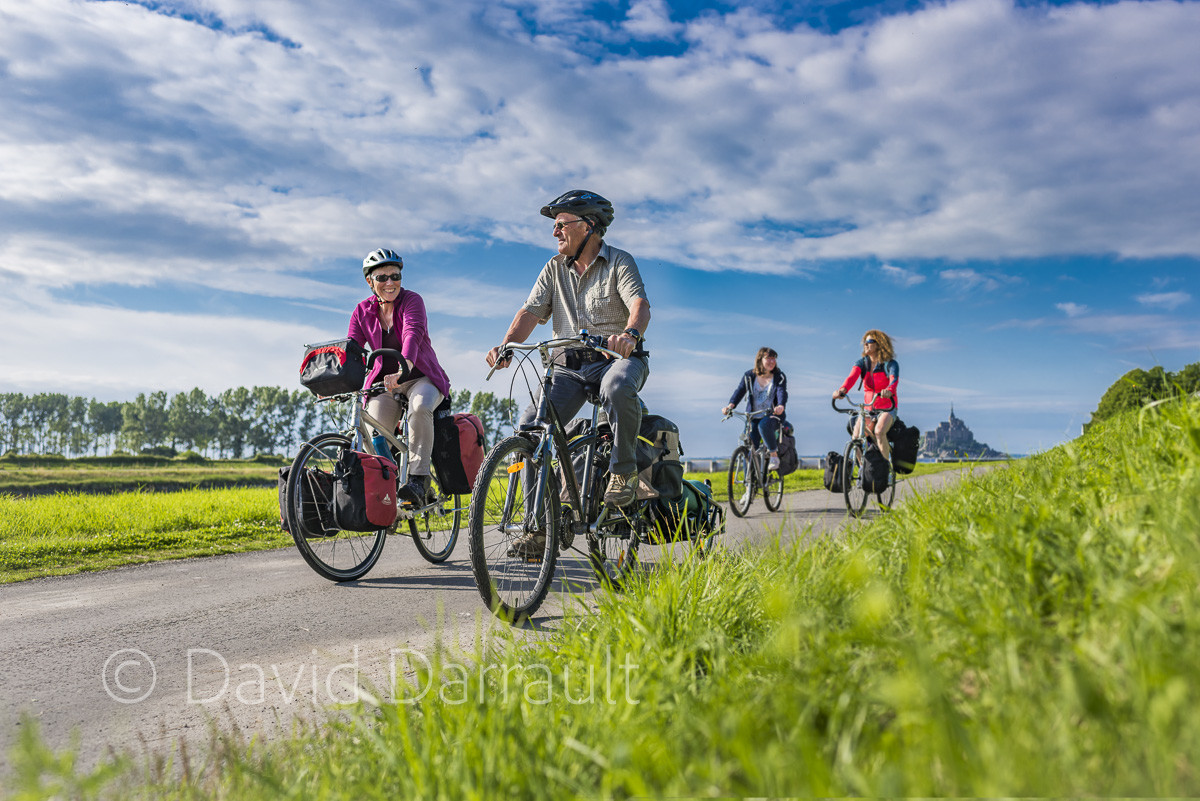 Vélo devant le Mont St Michel